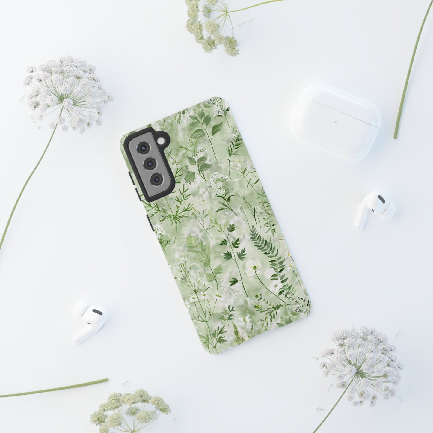 Floral Sage Green Wildflower Phone Case