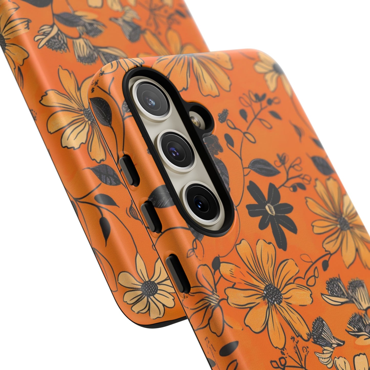 Orange Floral Phone Case Cute Summer Flower Aesthetic