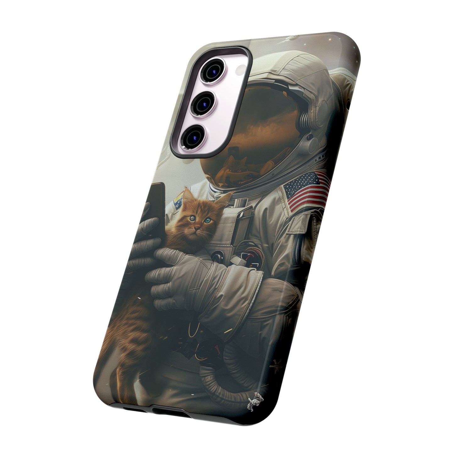 The Astronaut and the Cat Phone Case