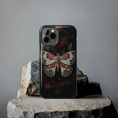 Deadhead Moth Gothic Floral Aesthetic Dark Academia iPhone Case | Embrace Mysterious Elegance