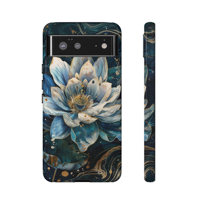 Zen Stained Glass Lotus Floral Design Phone Case