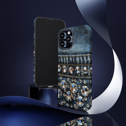 Blue Jean Queen Rhinestone Bling Phone Case