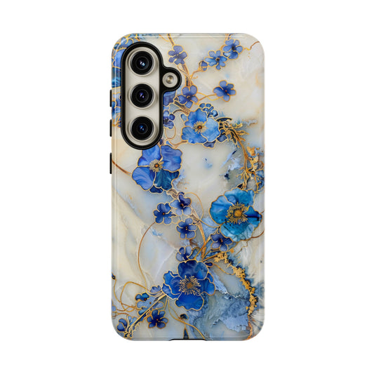 Gold splash floral design cover for Samsung Galaxy S24