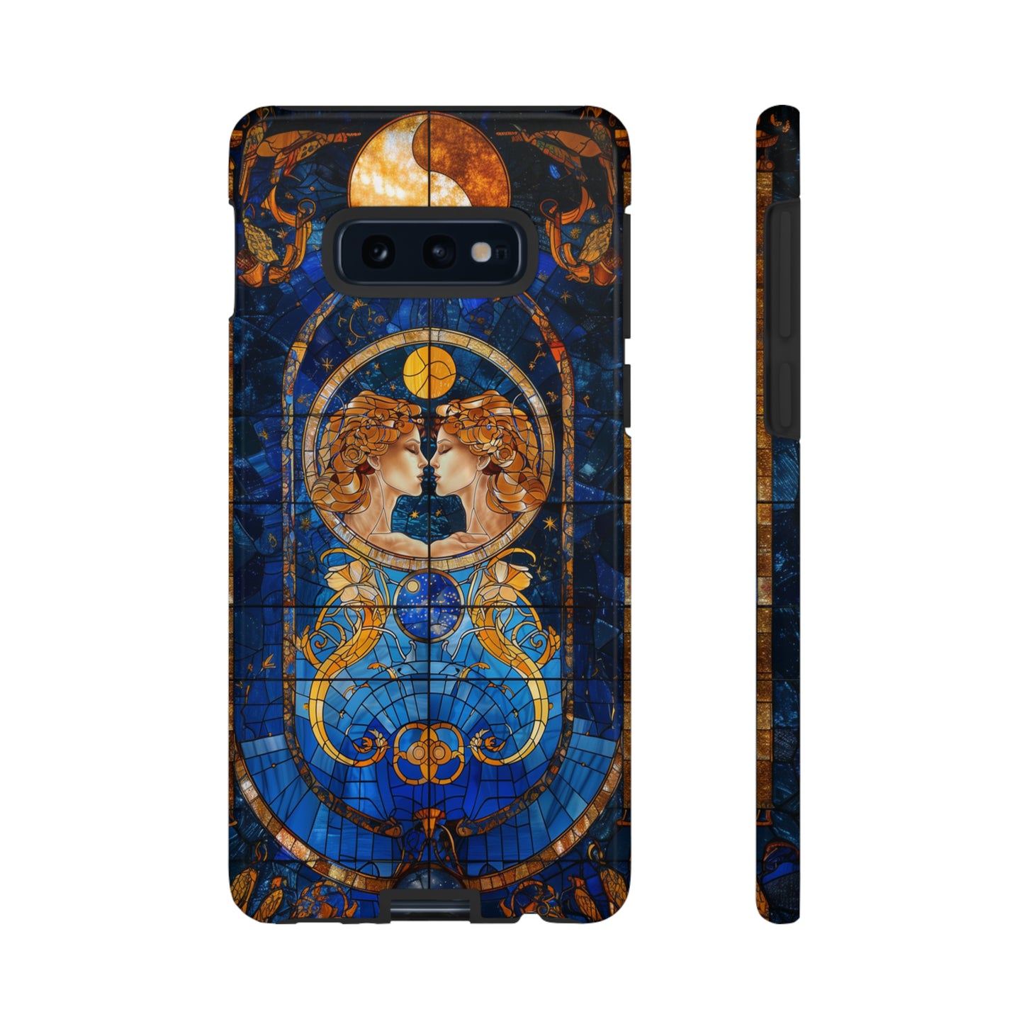 Gemini Astrology Stained Glass Phone Case