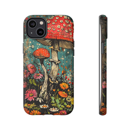 Trippy Magic Mushroom Retro Art Phone Case