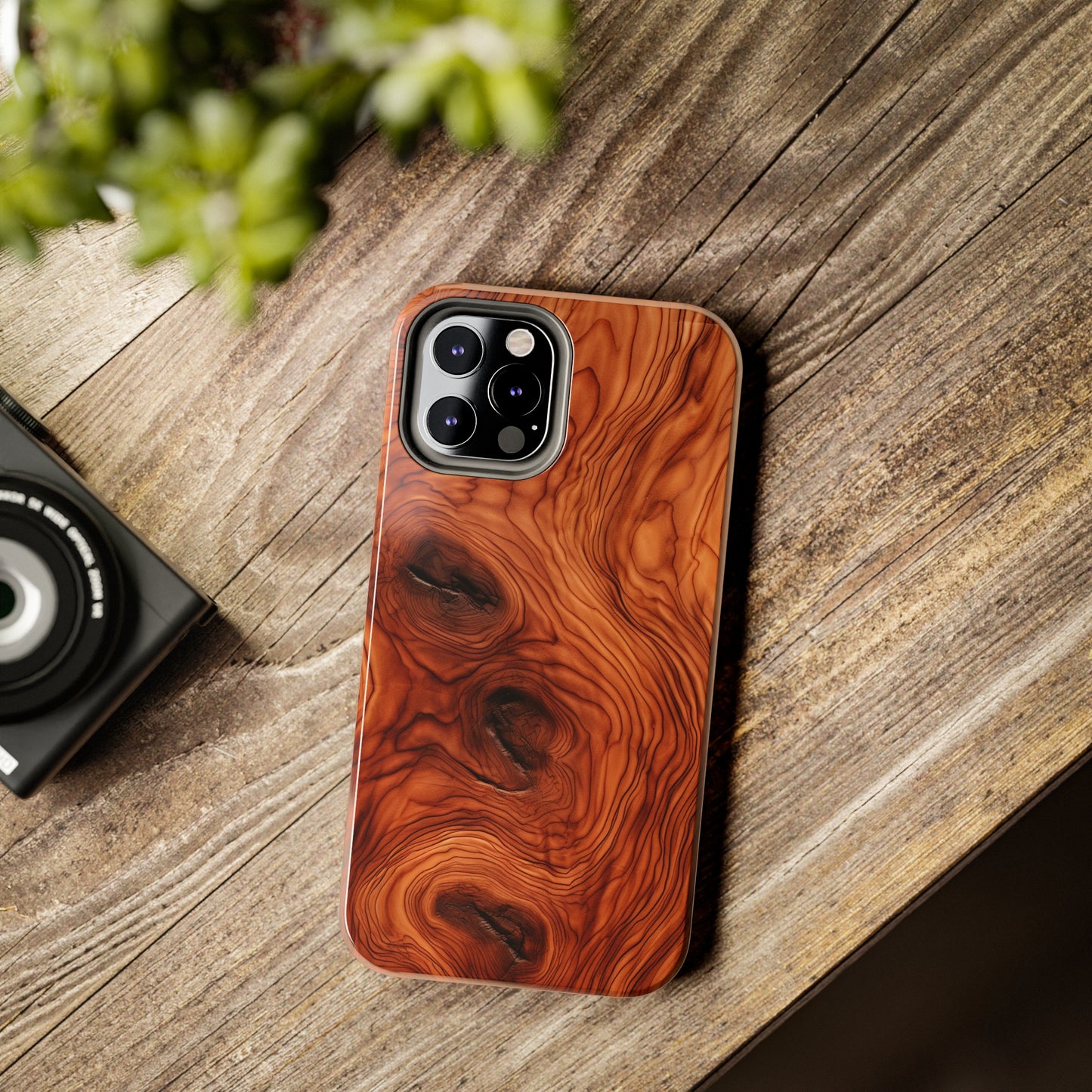 Elegant Timber: Faux Oak Wood Pattern | Dazzling Nature-Inspired iPhone Case