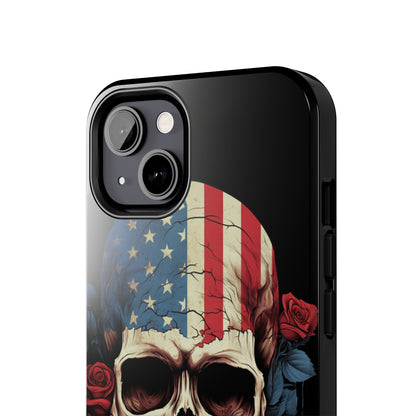 American Pride with an Edgy Spin: Skull USA Flag iPhone Case – Modern Protection Meets Patriotic Design