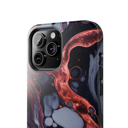 Marbled Dark Lava Flow Phone Case | Embrace the Vibrant Magma Vibes