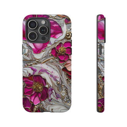 Stained Glass Magenta Floral Paisley Explosion Phone Case