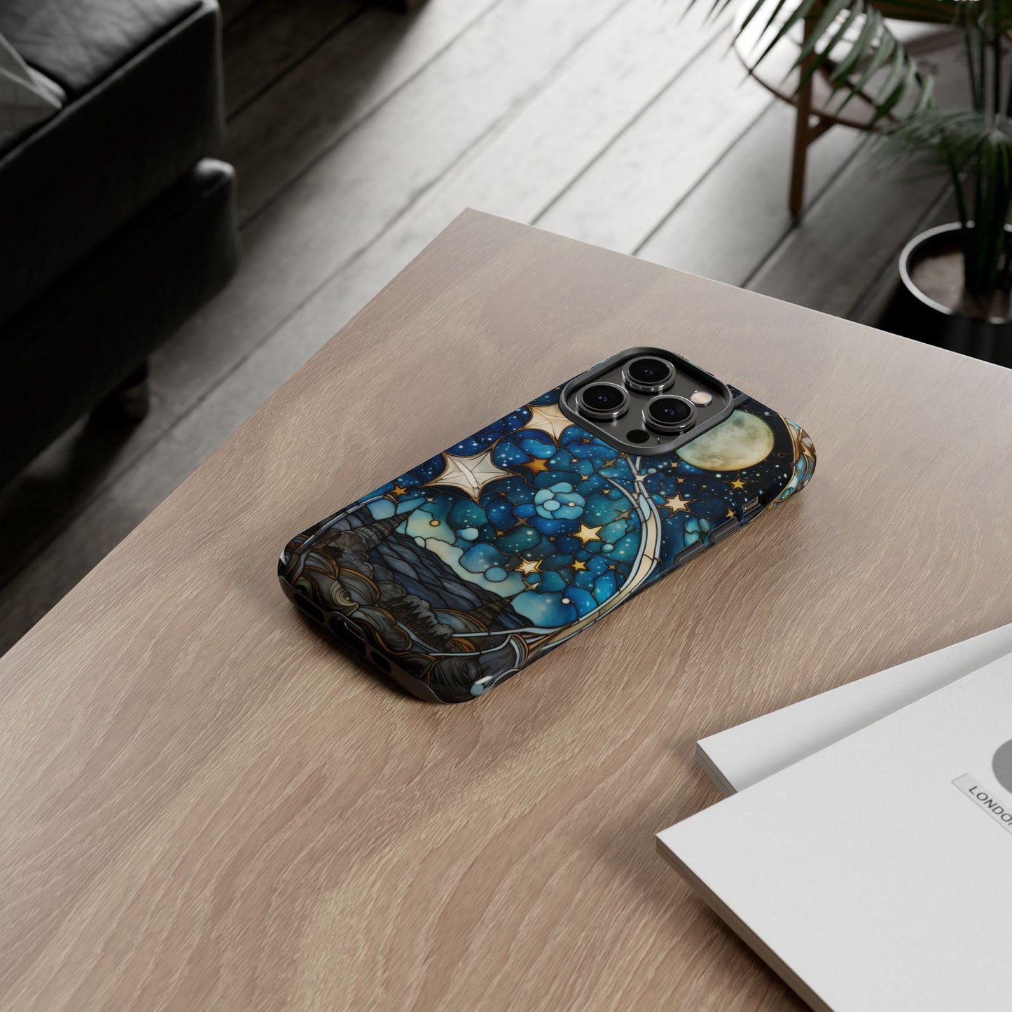 Boho Starry Night Stained Glass Artistry Phone Cover