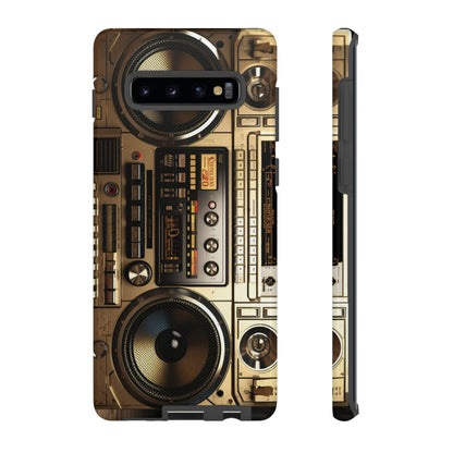 Urban Beats: Boombox Hip Hop Music Pixel Phone Case | Retro Rhythms for iPhone 15 Models