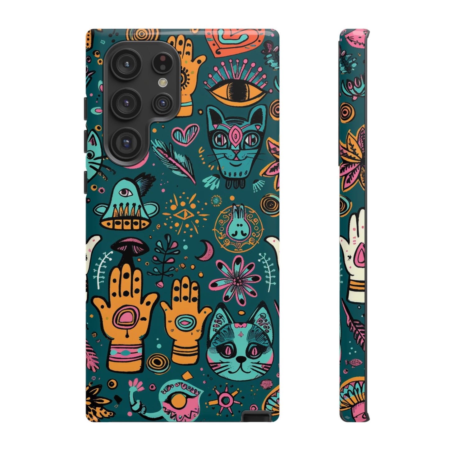 Kabbalistic Kitty Talisman Collage Phone Case