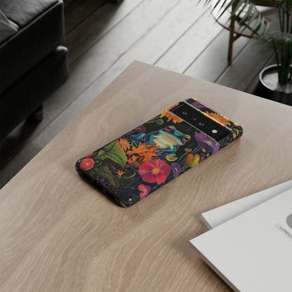 Floral Frogs Elegance Phone Case for Google Pixel, iPhone & Samsung Galaxy