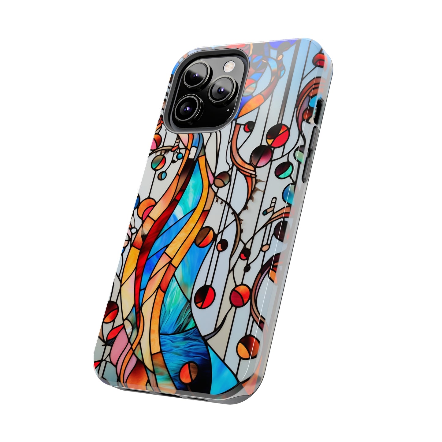 Golden Era Elegance: Art Deco Stained Glass iPhone Case | Vintage Glamour in Modern Protection