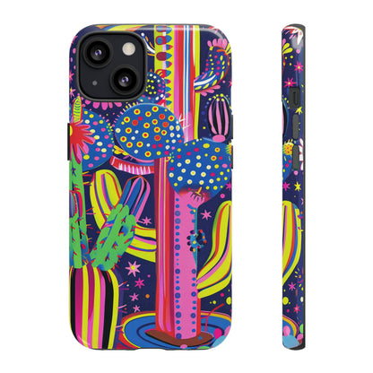 Retro 1960s Psychedelic Cactus Flowers Phone Case