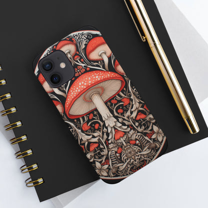 Mystical Mushroom Mandala Tough iPhone Case | Psychedelic Phone Cover