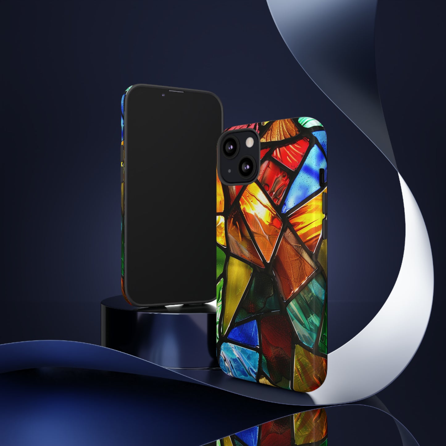 Color Explosion Abstract Stained Glass Phone Case