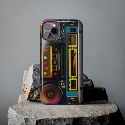 iPhone 12 Pro Max Case Vintage Boombox Retro 80s 90s Music Cassette Player Case
