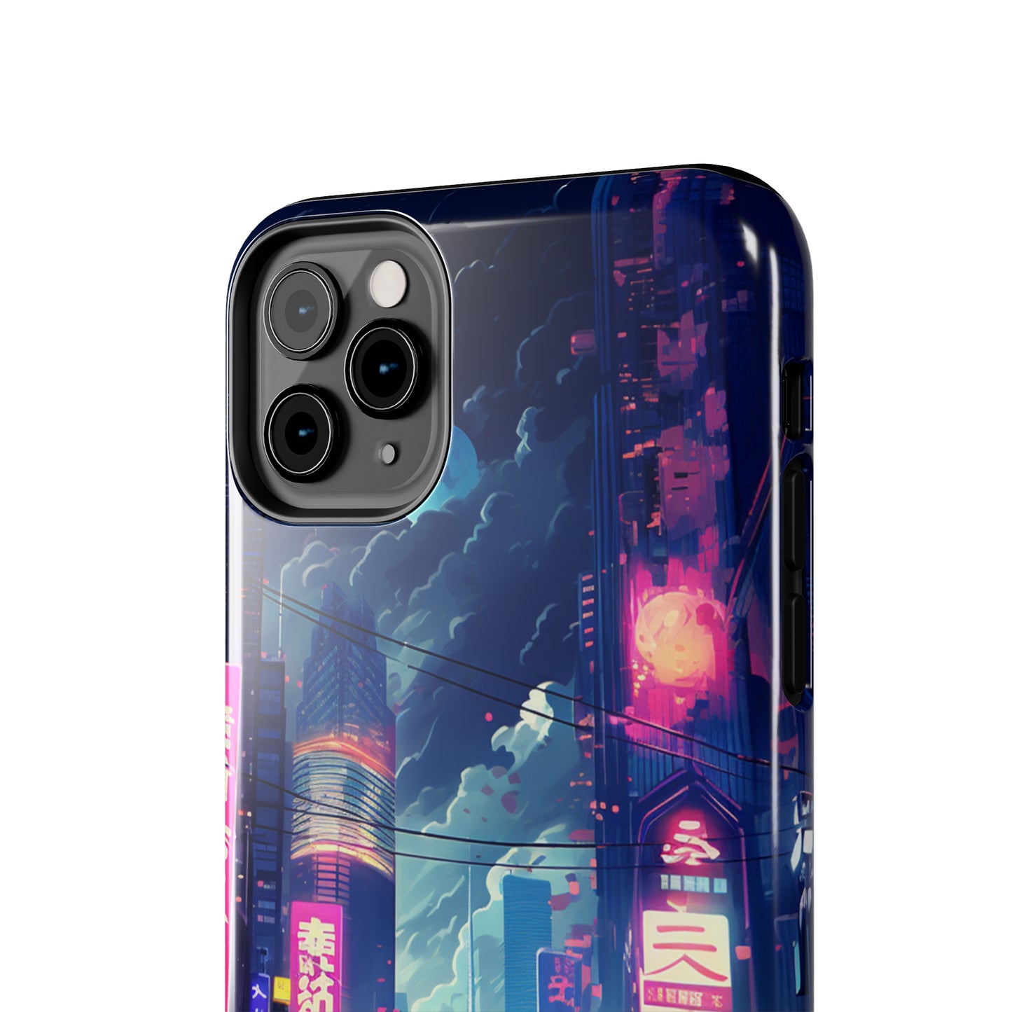 Synthwave Japanese Cyberpunk Night City iPhone Case