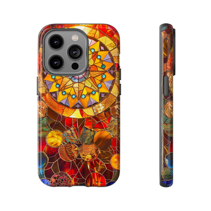 Cosmic Stained Glass Mandala Phone Case