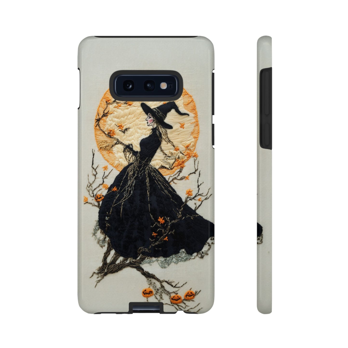 Halloween Witch Autumn iPhone Case, Embroidered Style