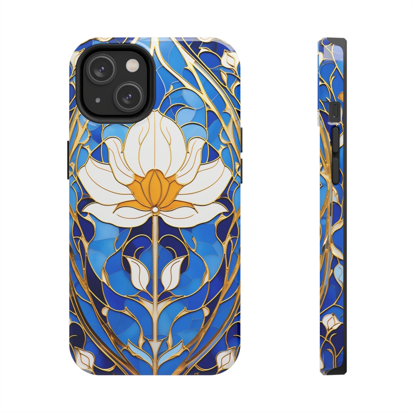 Art Deco Stained Glass iPhone Case | Vintage Floral Glamour, iPhone Case for Models 11 through 14 Pro Max