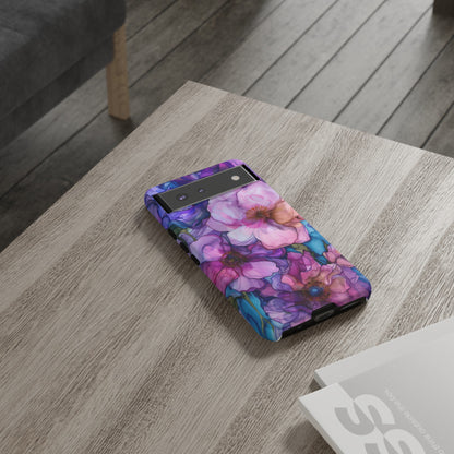 Purple Flower Stained Glass Phone Case