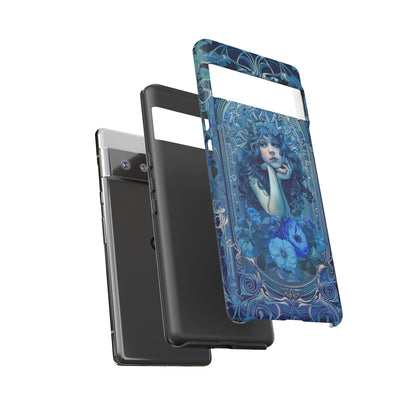 Blue Floral Art Nouveau Style Phone Case