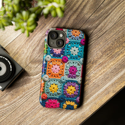 Vintage Crochet Blanket Look Phone Case