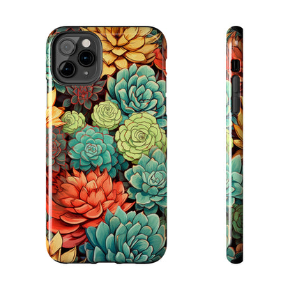 Succulent Desert Cactus Floral iPhone Case | Embrace the Beauty of Arid Elegance