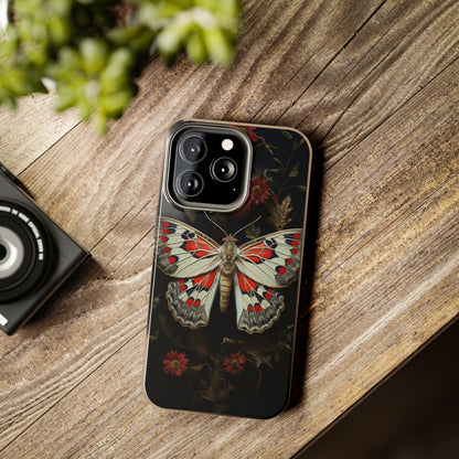 Deadhead Moth Gothic Floral Aesthetic Dark Academia iPhone Case | Embrace Mysterious Elegance