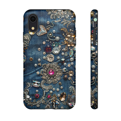 Blue Jean Queen Rhinestone Bling Phone Case