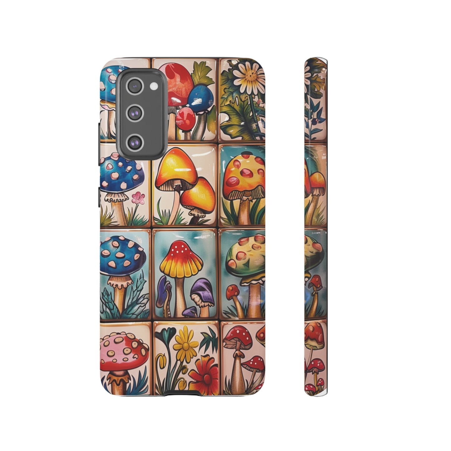 Trippy Magic Mushroom Tile  Abstract Art Phone Case