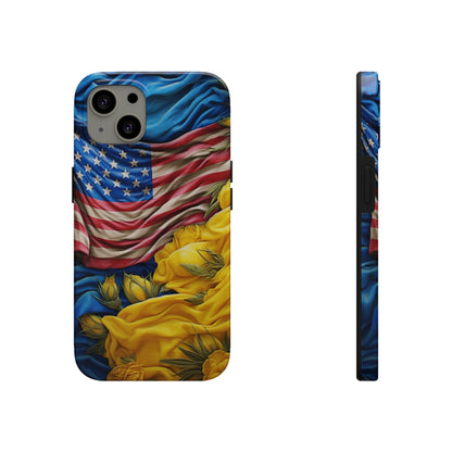 Support Ukraine Flag Phone Case | Show Your Ukrainian USA Patriotic Spirit with a Tough iPhone Case