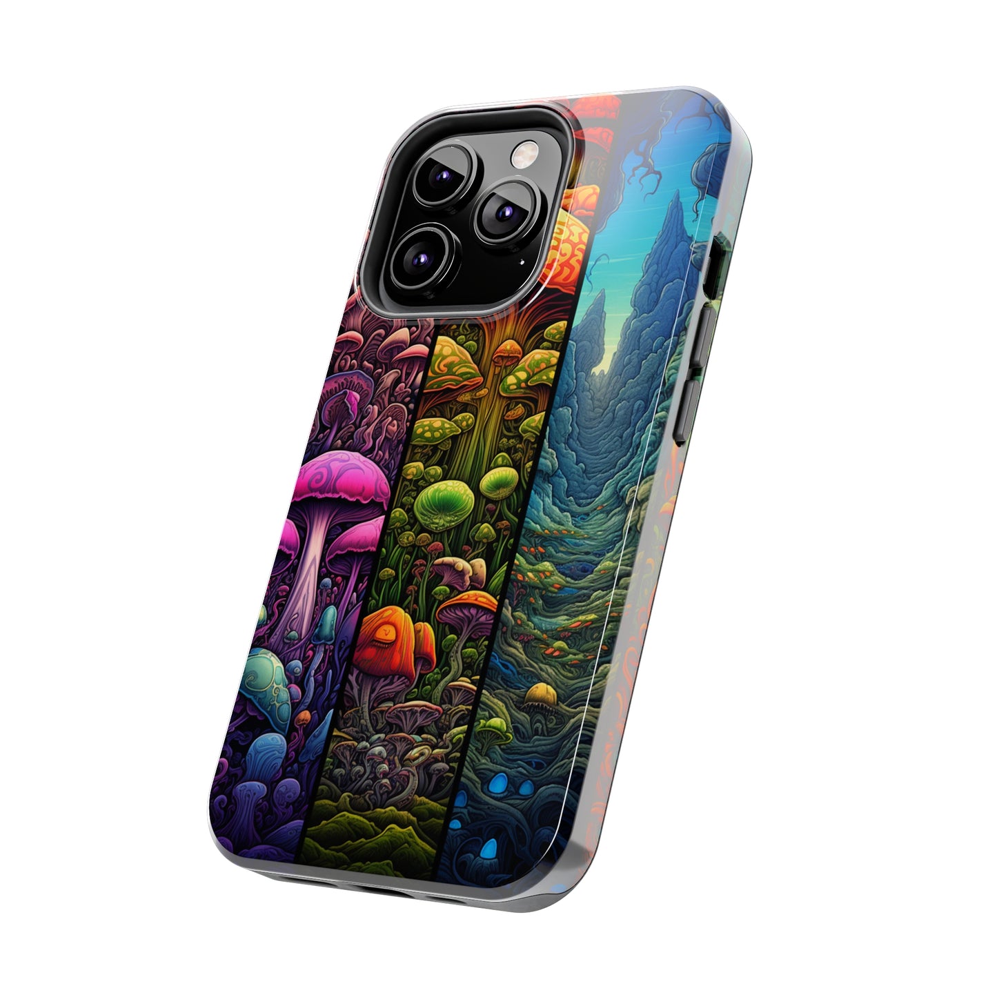 Life is just a fantasy, Mushroom, Flower Stained Glass iPhone Case | Psychedelic Natural Beauty