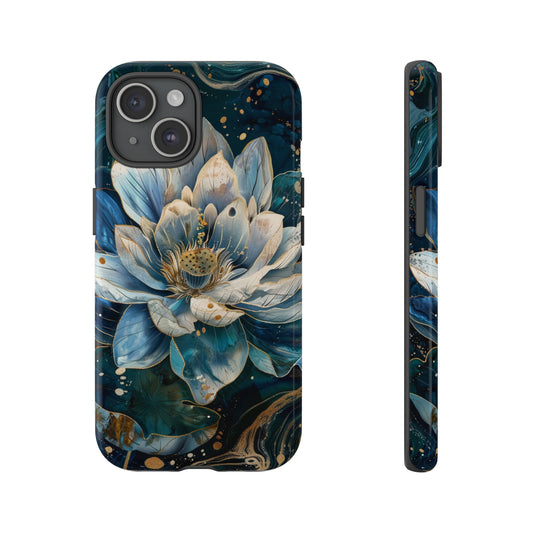 Zen stained glass lotus phone case for iPhone 15