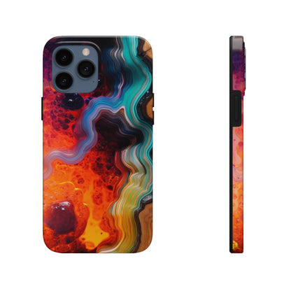 Faux Wood and Colorful Epoxy iPhone Case | Embrace the Beauty of Nature and Vibrant Artistry