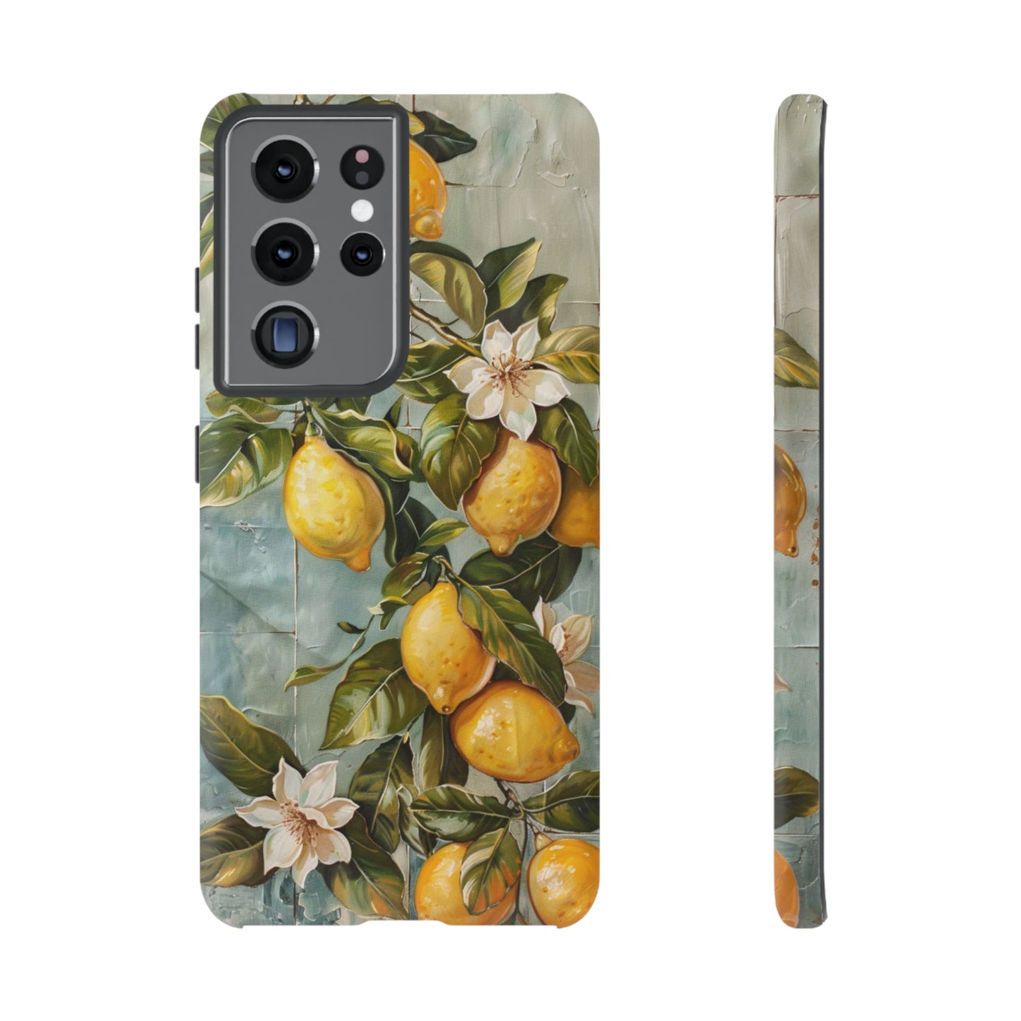 Mediterranean Lemon Tile Oil Painting iPhone 13 Case