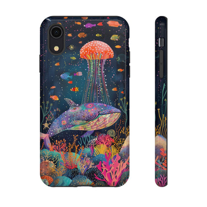 Whale Shark, Turtle, Jellyfish Phone Case