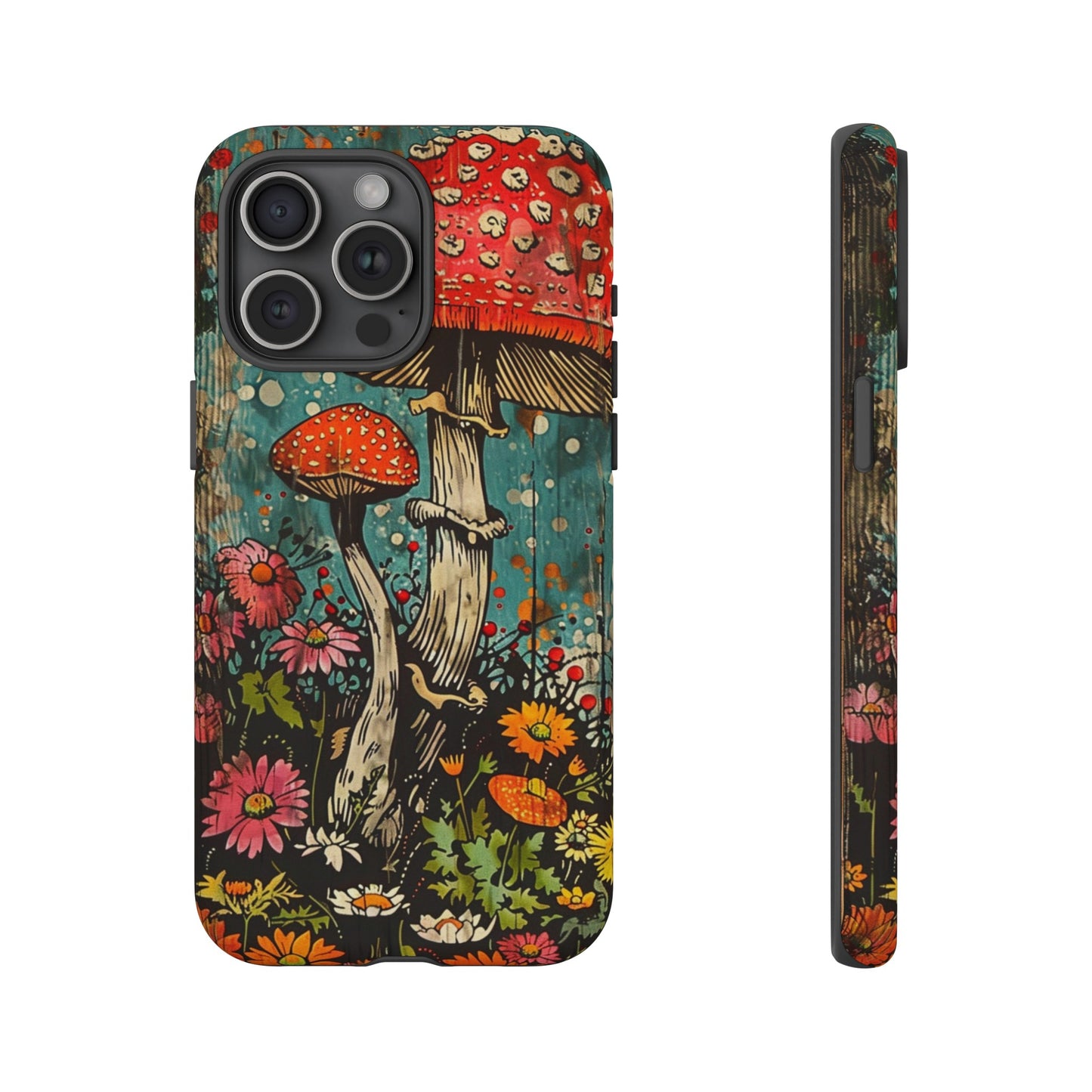 Trippy Magic Mushroom Retro Art Phone Case