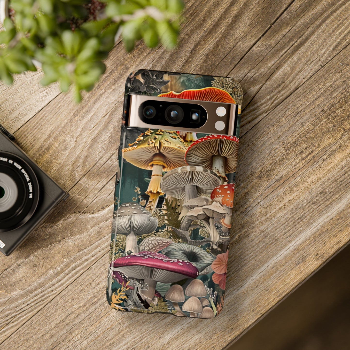 Vintage Illustration Mushroom Collage Phone Case