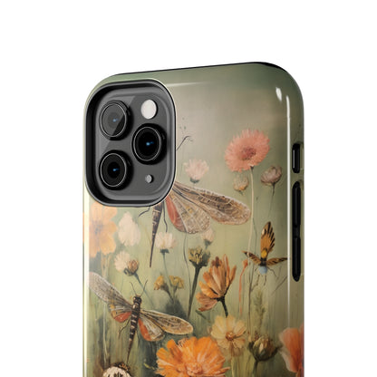 Dragonfly Floral Print iPhone Case | Nature-Inspired Elegance and Device Protection