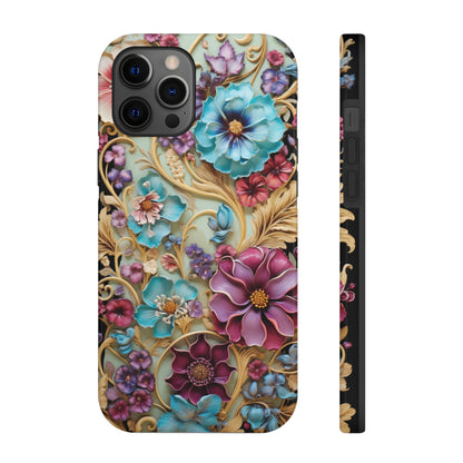 Color Splash Plastic Flower Tough iPhone Case | Vibrant Phone Cover