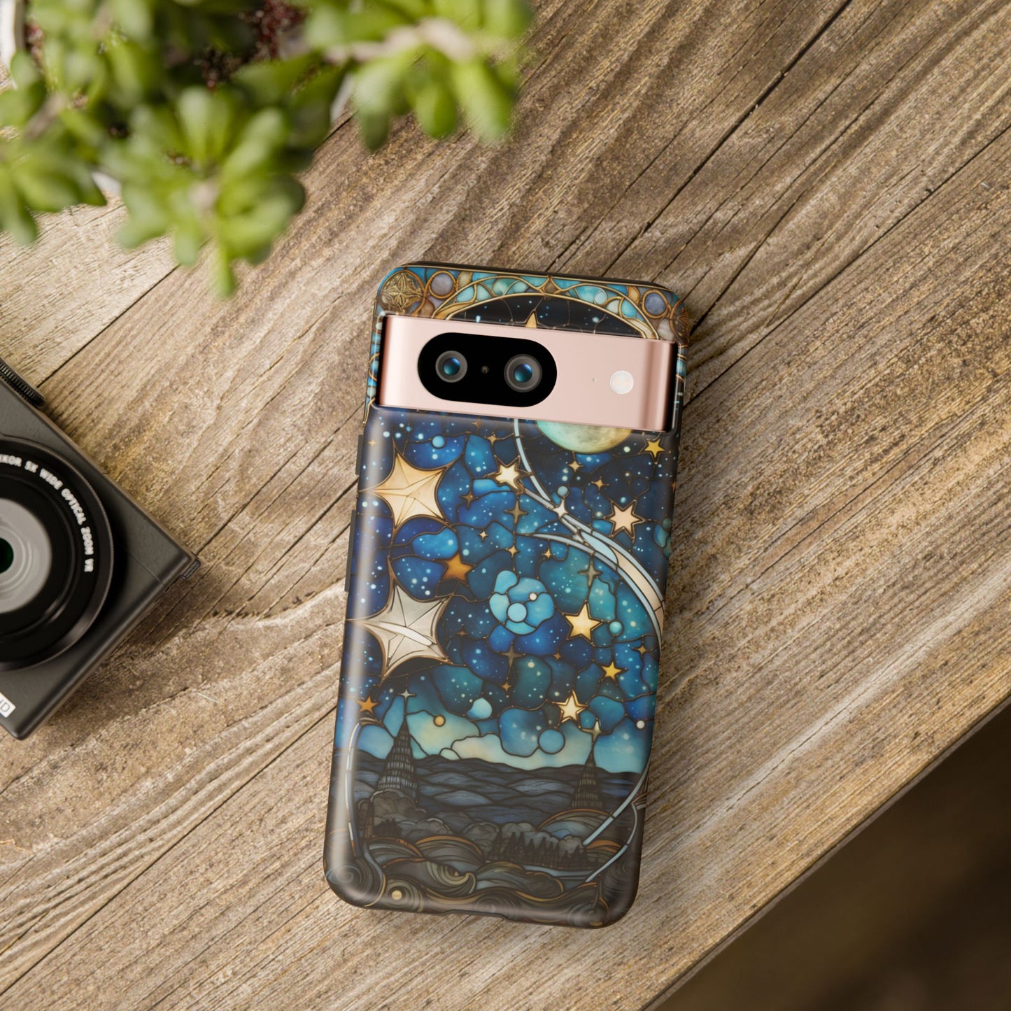 Boho Starry Night Stained Glass Artistry Phone Cover