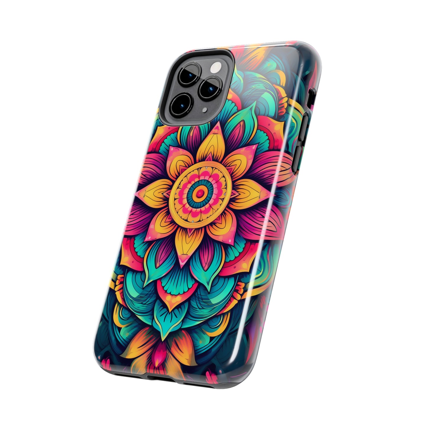 Cosmic Harmony: Rainbow Mandala | Spiritual Symmetry iPhone Case