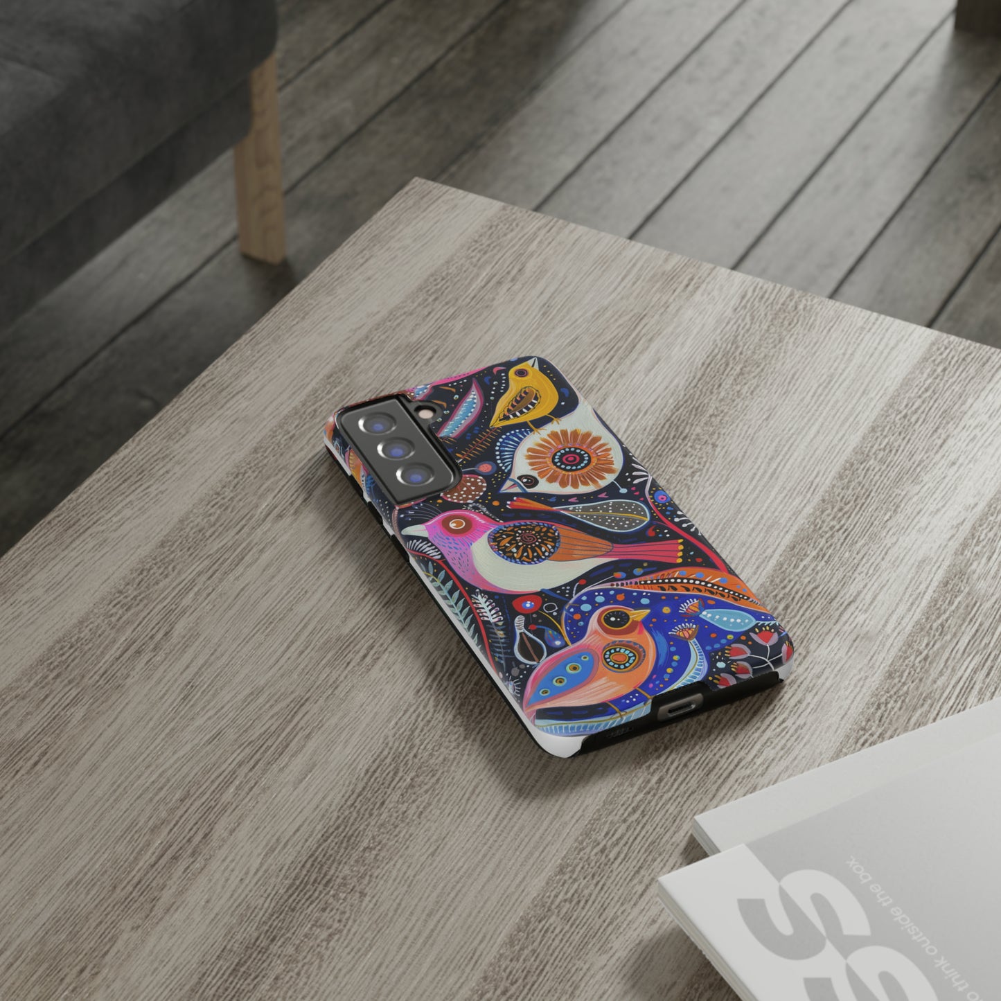 Mexican Style Bird Painting Phone Case