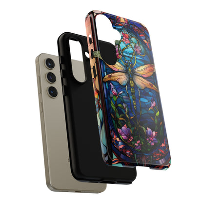 Art Nouveau Stained Glass Dragonfly Phone Case