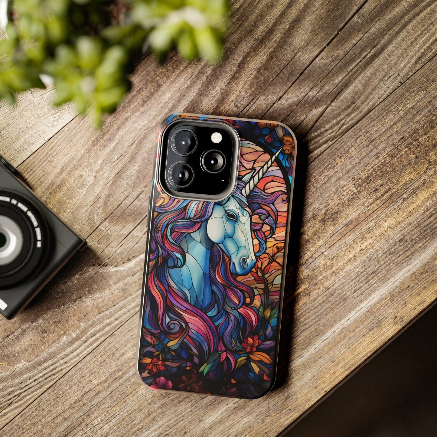 Unicorn Stained Glass iPhone Case | Mythical Beauty and Device Protection