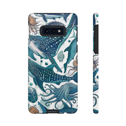 Undersea World Shark, Turtle, Manta Ray Phone Case