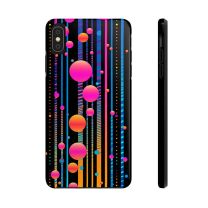 Experience a Blast from the Past: Retro Psychedelic Bubbles Tough Case for Apple iPhone Models